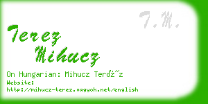 terez mihucz business card